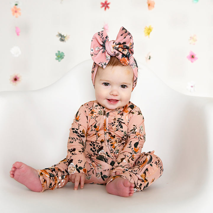 Flora Light Pink RUFFLE ZIP - Gigi and Max