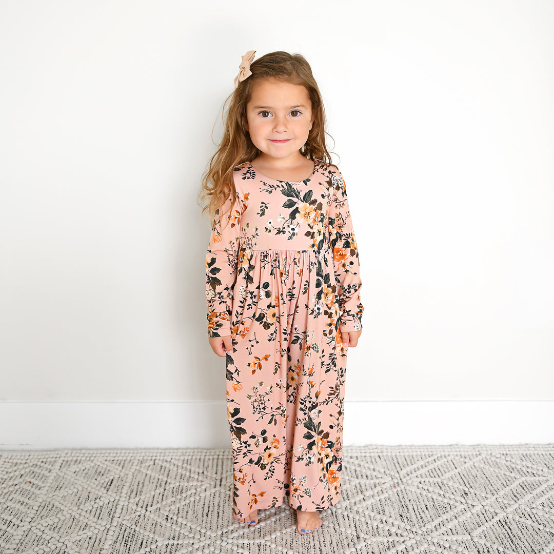 Flora Light Pink WIDE LEG ROMPER - Gigi and Max