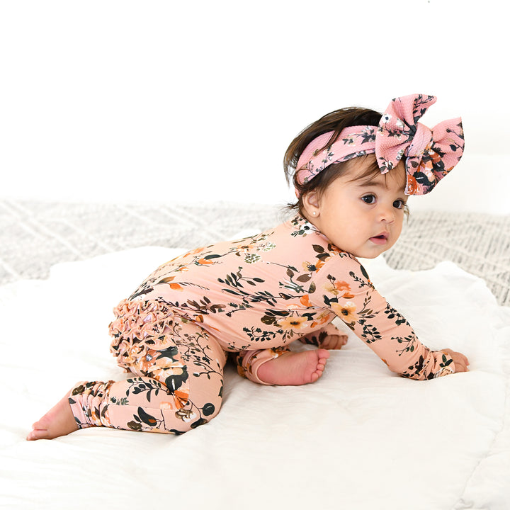 Flora Light Pink RUFFLE ZIP - Gigi and Max