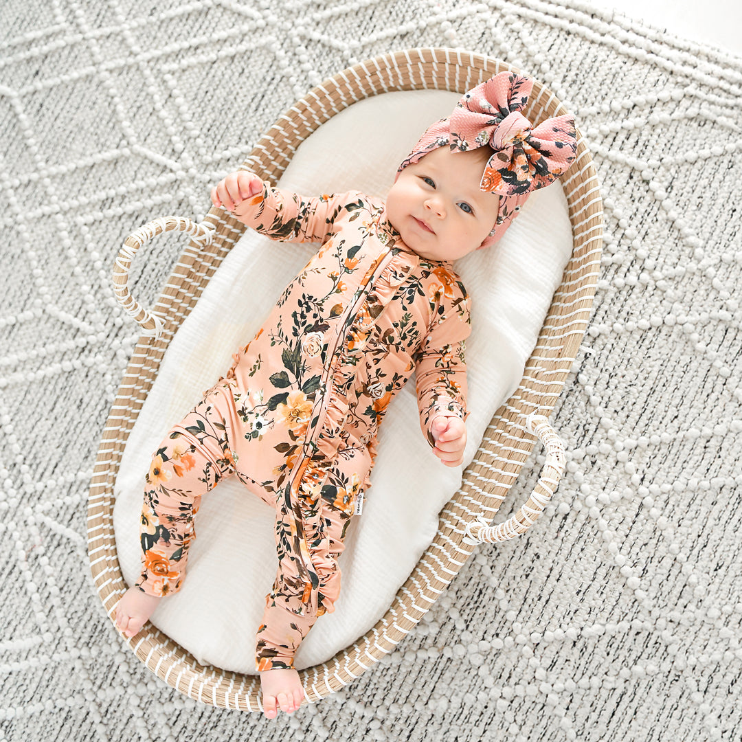 Flora Light Pink RUFFLE ZIP - Gigi and Max