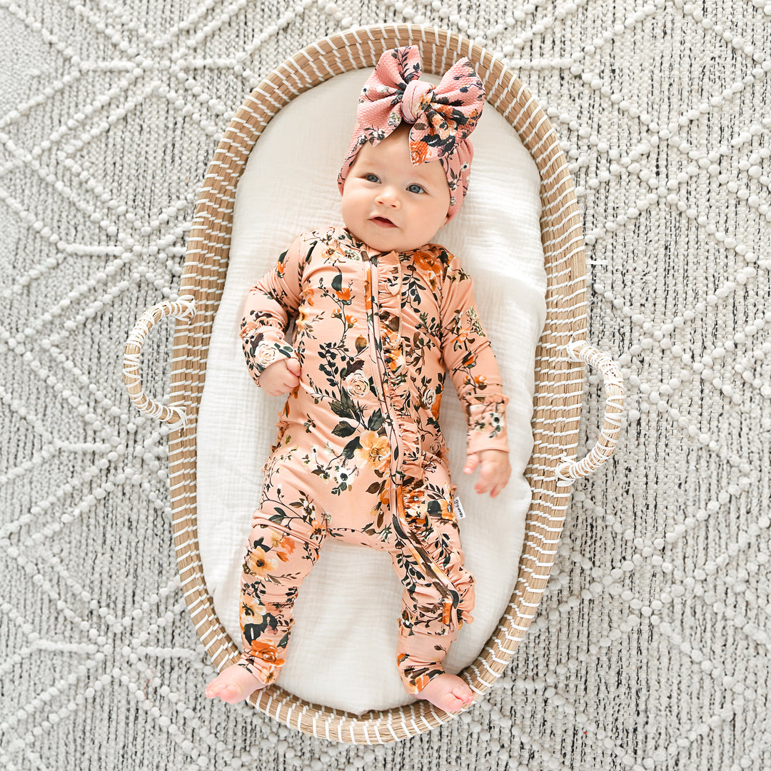 Flora Light Pink RUFFLE ZIP - Gigi and Max