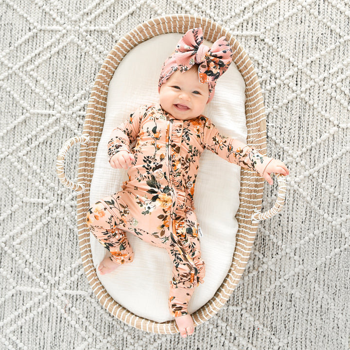 Flora Light Pink RUFFLE ZIP - Gigi and Max