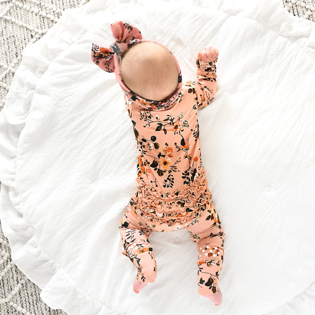 Flora Light Pink RUFFLE ZIP - Gigi and Max