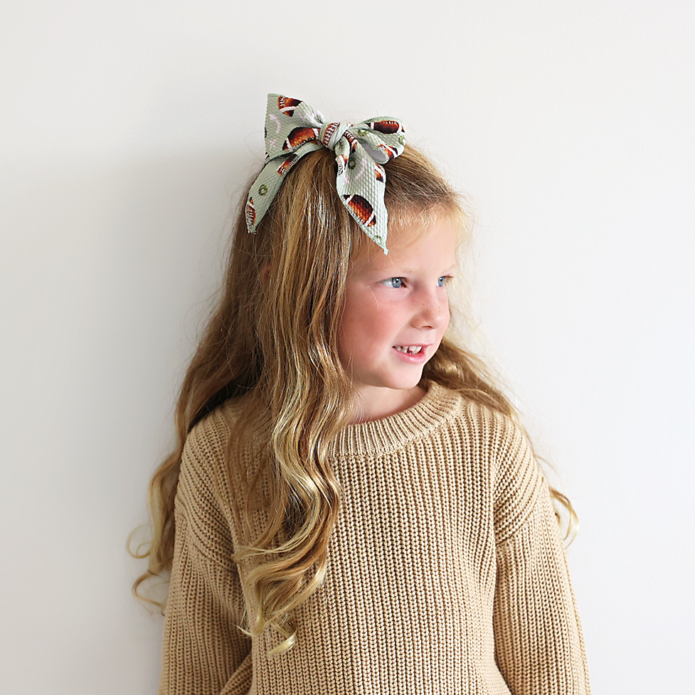 Madden Football CLIP BOW - Gigi and Max
