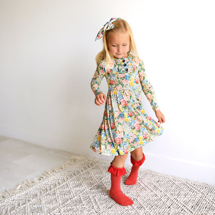 Cranberry RUFFLE SOCKS - Gigi and Max