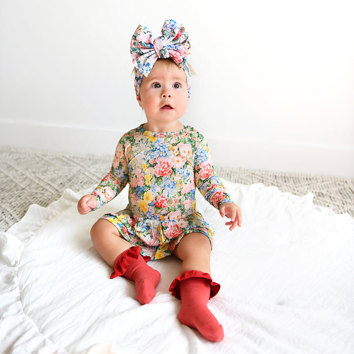 Cranberry RUFFLE SOCKS - Gigi and Max