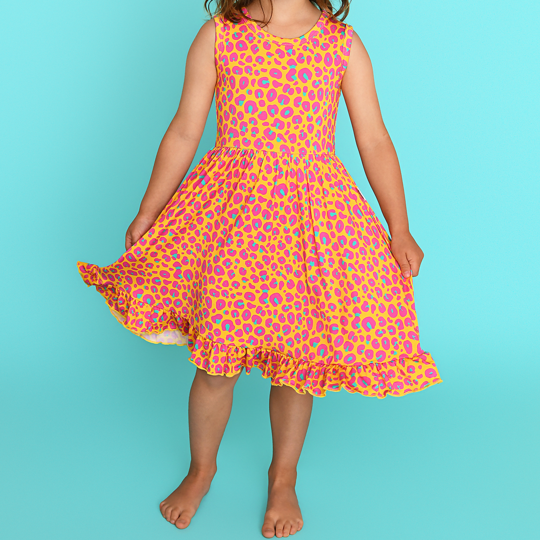Kelly Leopard TANK TWIRL DRESS - Gigi and Max