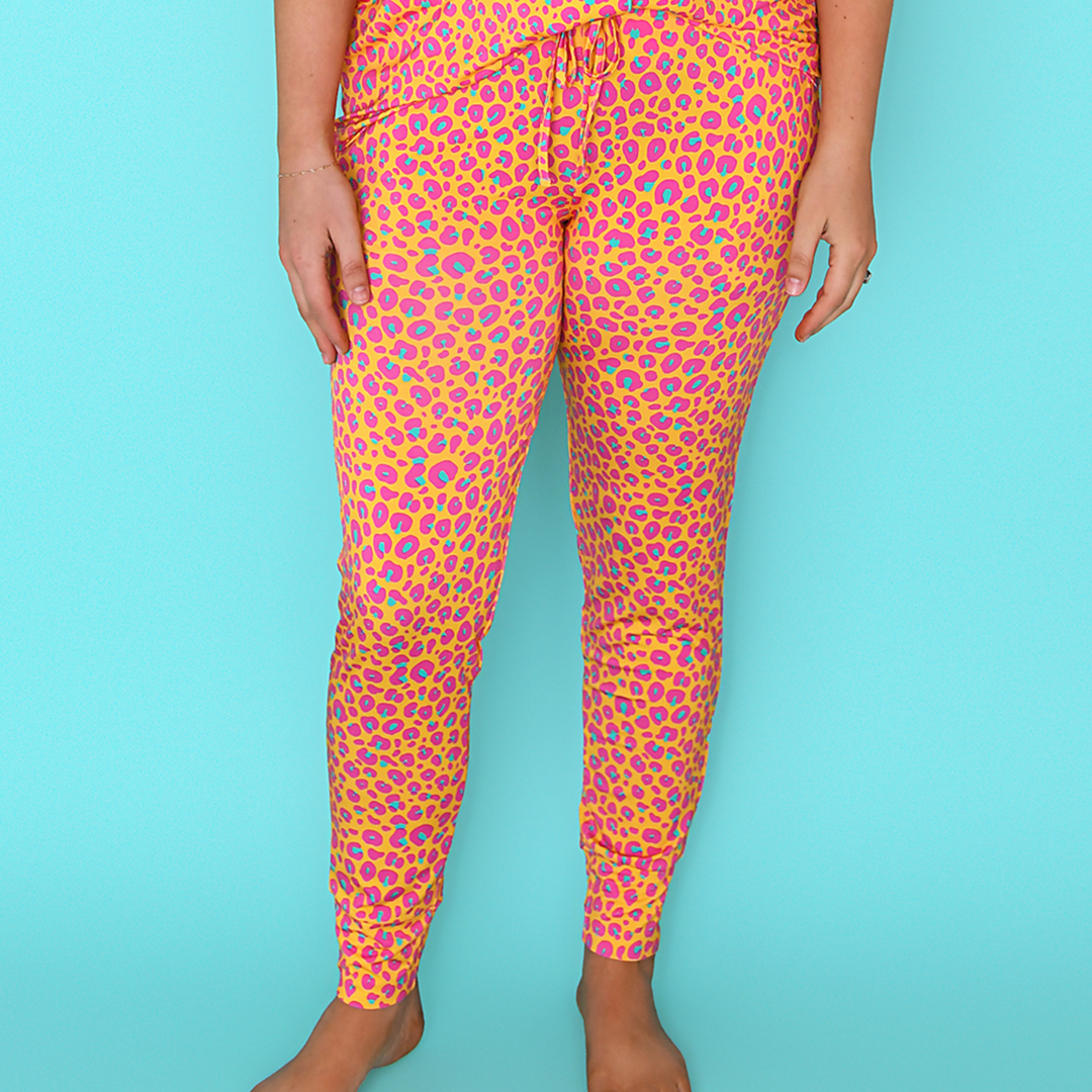 Kelly Leopard WOMENS LOUNGE JOGGERS - Gigi and Max