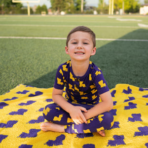 Louisiana Purple & Gold TWO PIECE - Gigi and Max