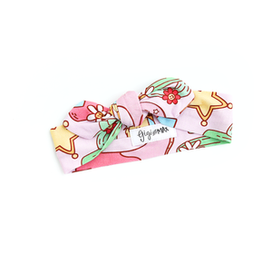 Lainey Pink Western TOPKNOT HEADBAND