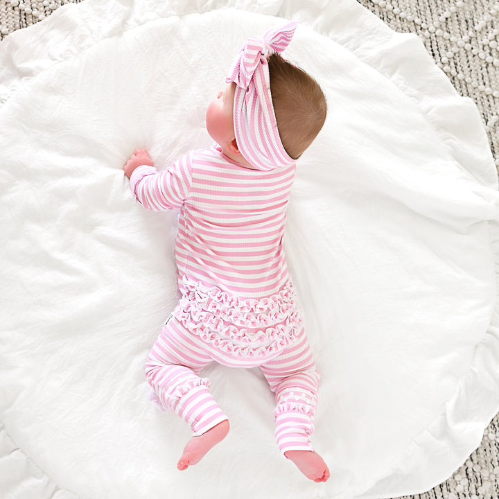 Lana Pink Ribbed RUFFLE ZIP - Gigi and Max