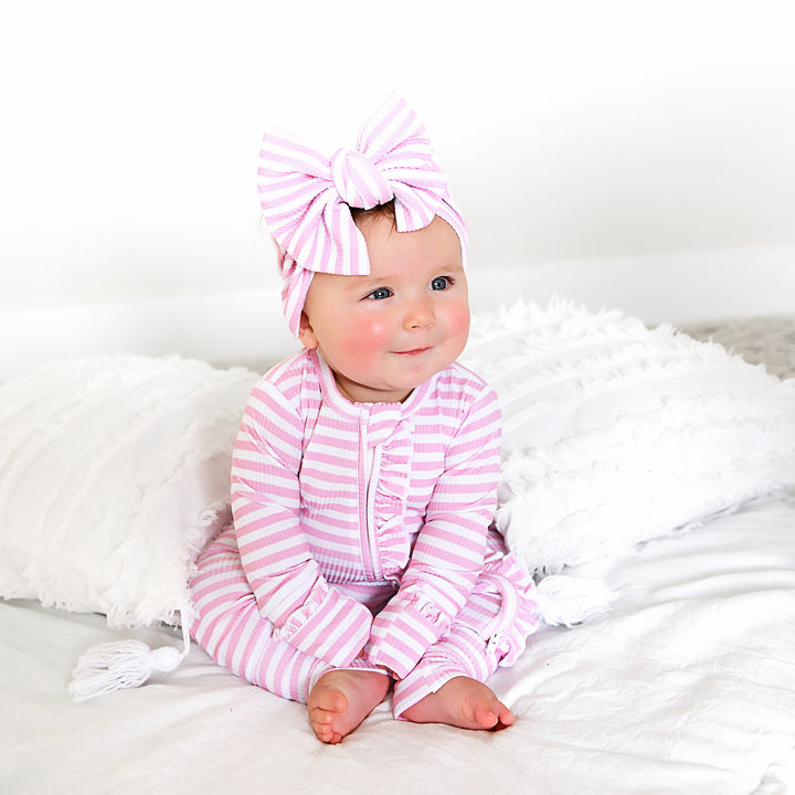 Lana Pink Ribbed RUFFLE ZIP - Gigi and Max