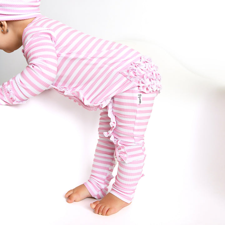 Lana Pink Ribbed RUFFLE ZIP - Gigi and Max