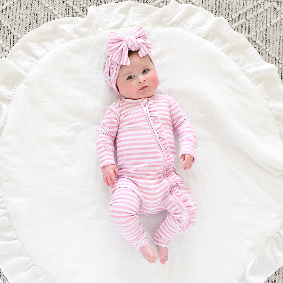 Lana Pink Ribbed RUFFLE ZIP - Gigi and Max