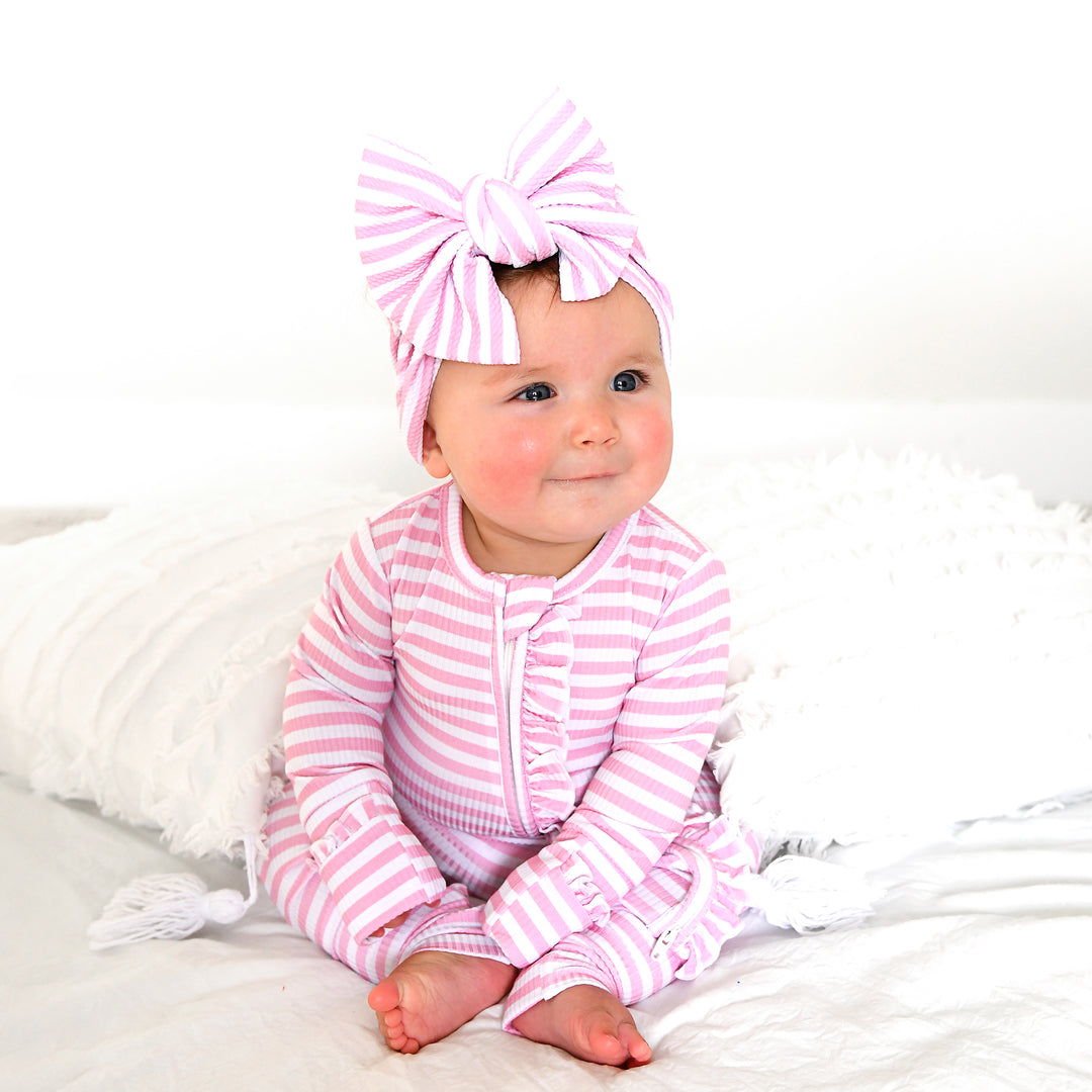Lana Pink Ribbed RUFFLE ZIP - Gigi and Max