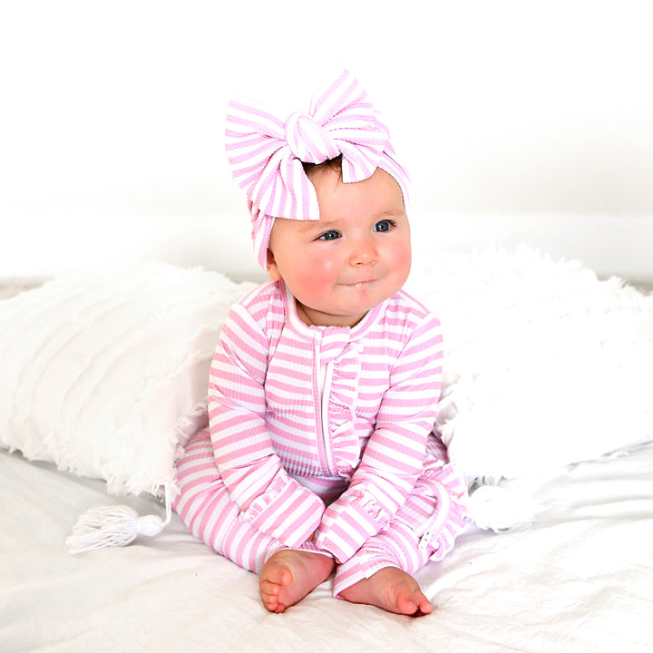 Lana Pink Ribbed RUFFLE ZIP - Gigi and Max