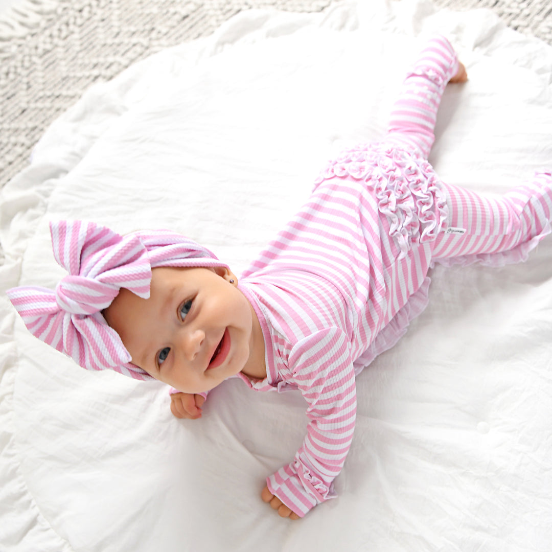 Lana Pink Ribbed RUFFLE ZIP - Gigi and Max