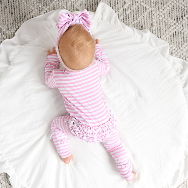 Lana Pink Ribbed RUFFLE ZIP - Gigi and Max