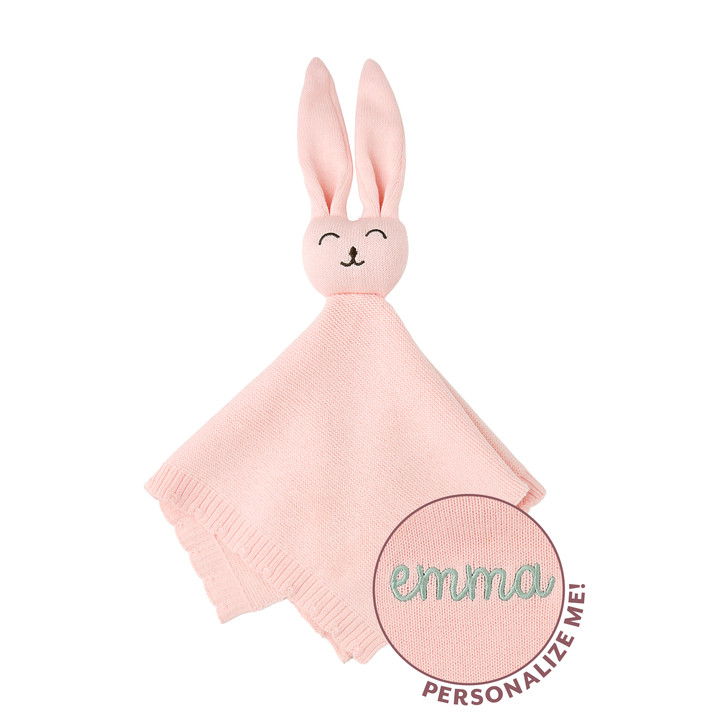 Light Pink KNIT BUNNY LOVEY - Gigi and Max