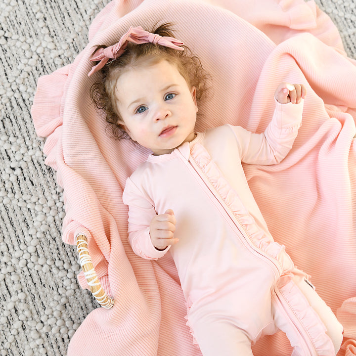 Light Pink RUFFLE ZIP - Gigi and Max