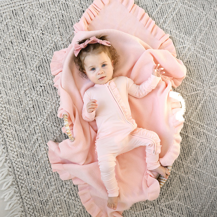Light Pink RUFFLE ZIP - Gigi and Max
