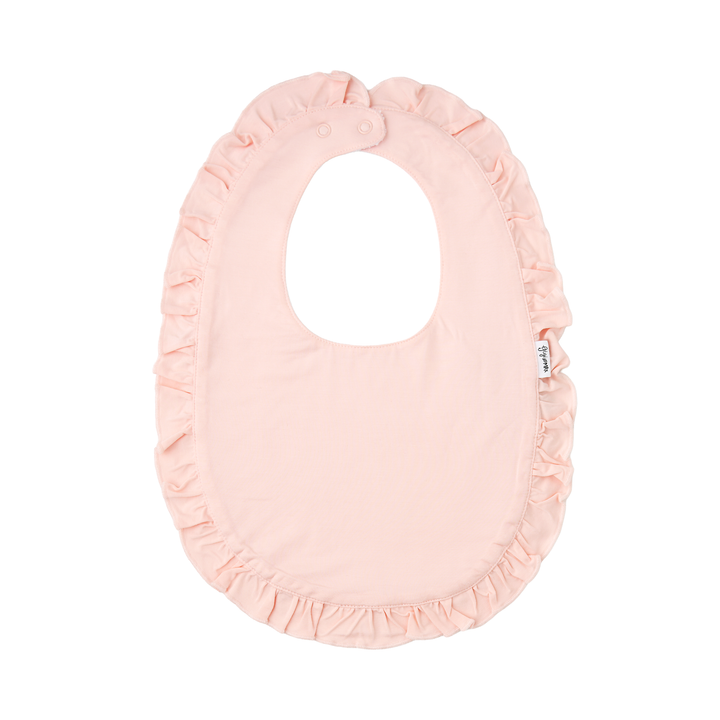 Light Pink RUFFLE SNAP BIB - Gigi and Max