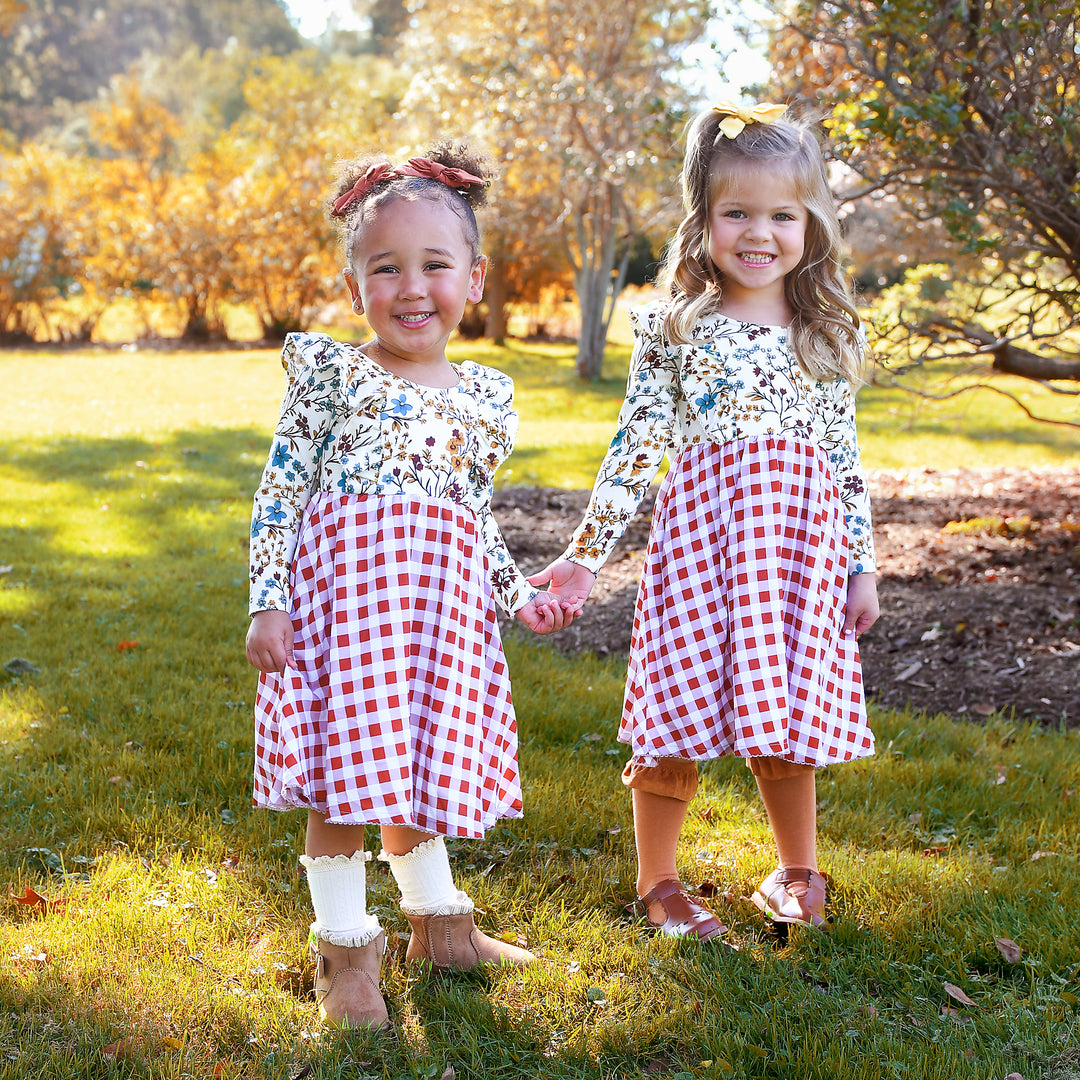 Maren RUFFLE LONG SLEEVE DRESS