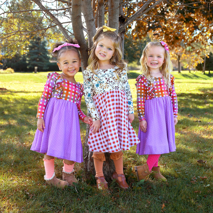 Maren RUFFLE LONG SLEEVE DRESS