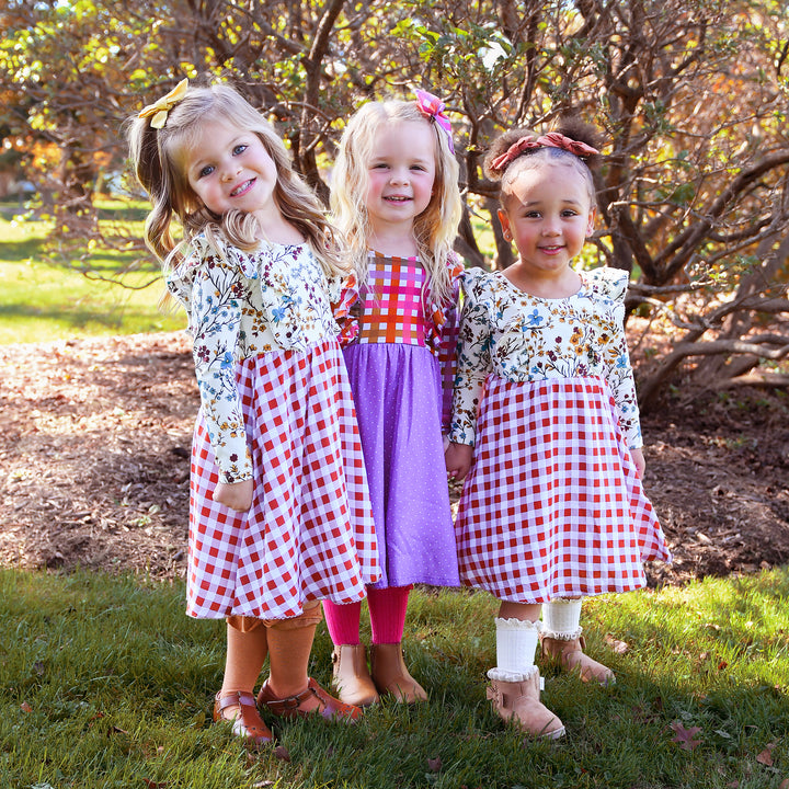 Maren RUFFLE LONG SLEEVE DRESS