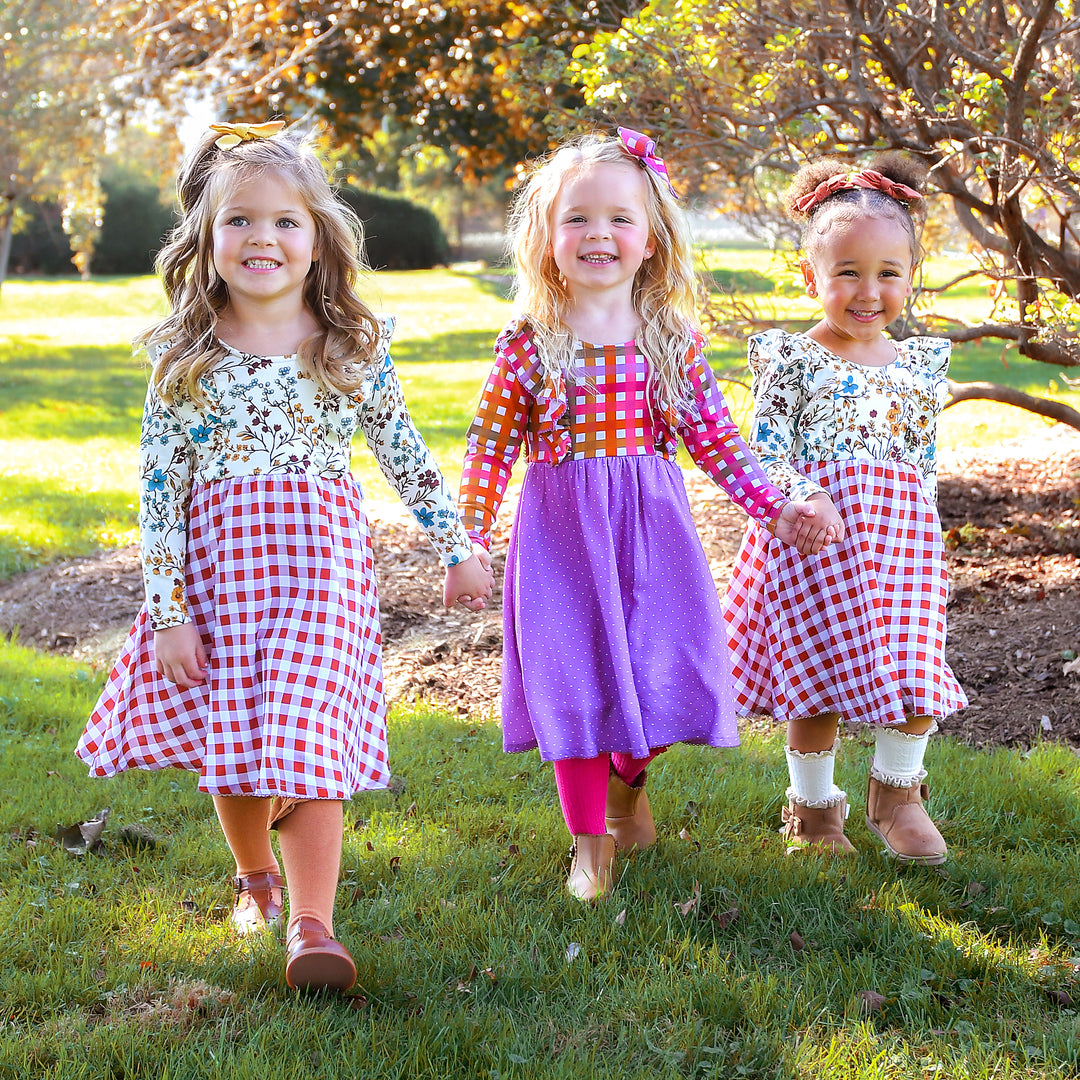 Callie RUFFLE LONG SLEEVE DRESS