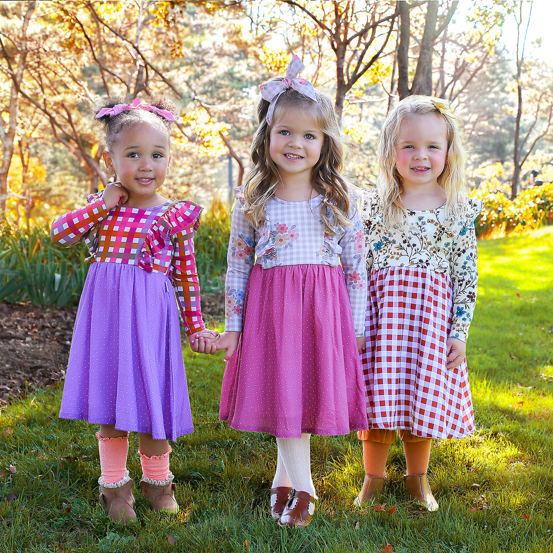 Callie RUFFLE LONG SLEEVE DRESS