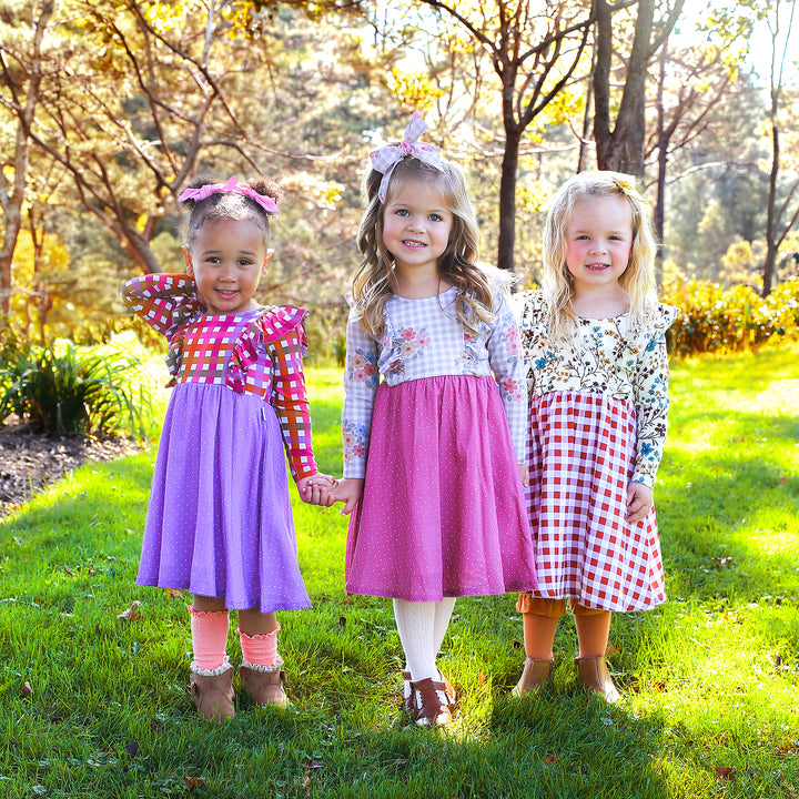 Callie RUFFLE LONG SLEEVE DRESS