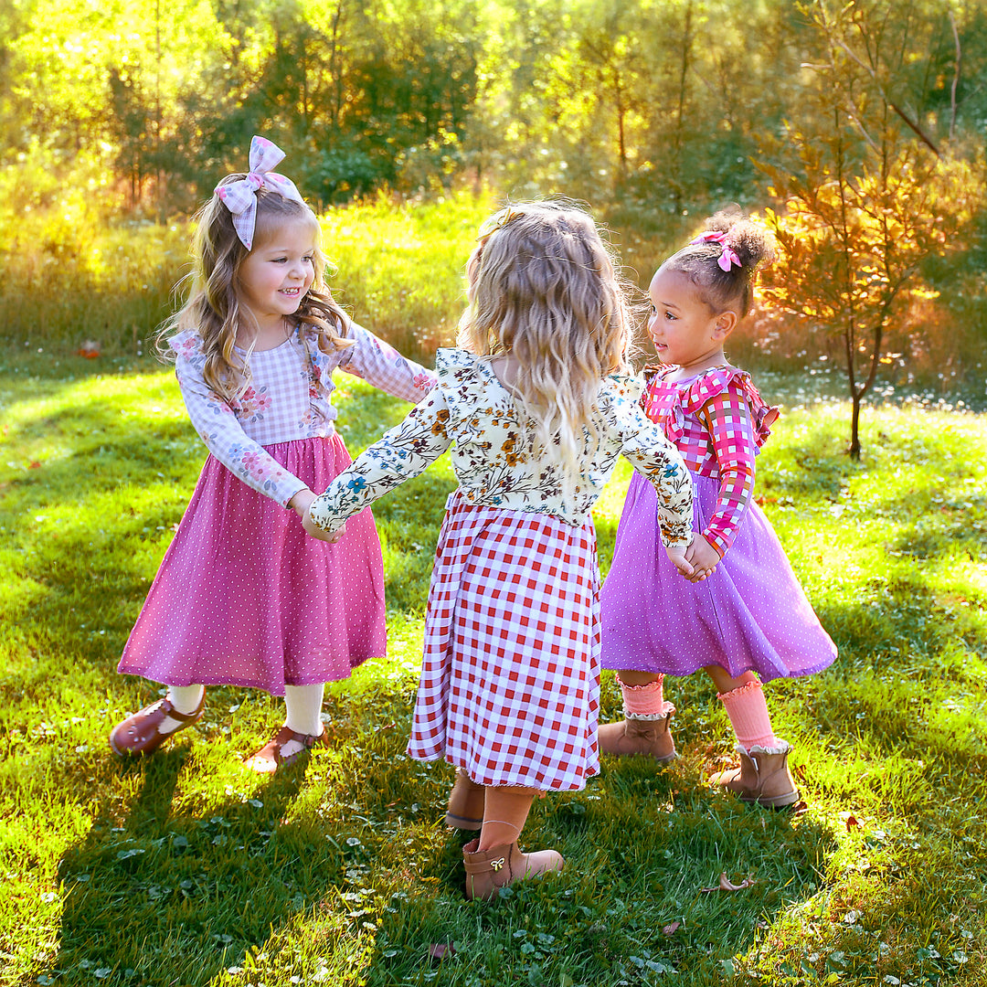Maren RUFFLE LONG SLEEVE DRESS