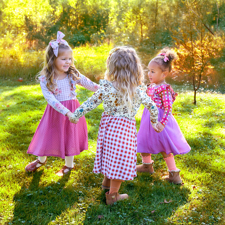 Maren RUFFLE LONG SLEEVE DRESS