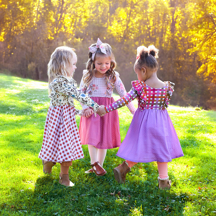 Callie RUFFLE LONG SLEEVE DRESS