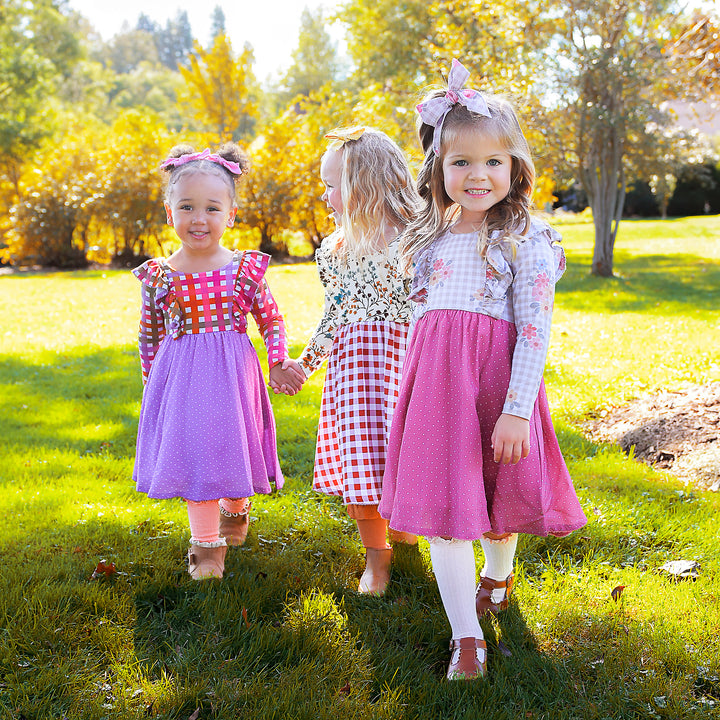 Maren RUFFLE LONG SLEEVE DRESS