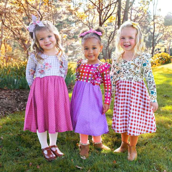 Maren RUFFLE LONG SLEEVE DRESS