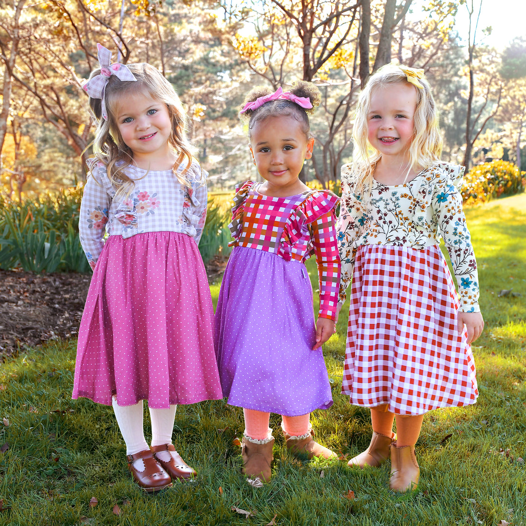 Callie RUFFLE LONG SLEEVE DRESS