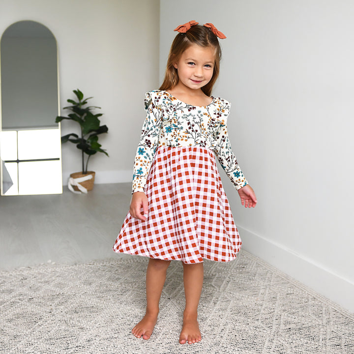Maren RUFFLE LONG SLEEVE DRESS - Gigi and Max