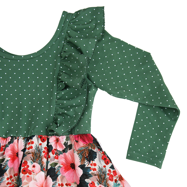 Mary RUFFLE LONG SLEEVE DRESS - Gigi and Max