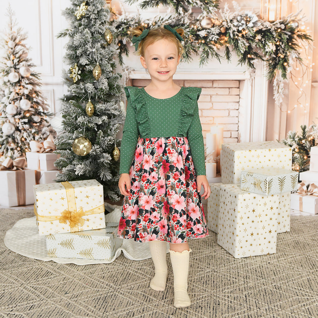 Mary RUFFLE LONG SLEEVE DRESS - Gigi and Max