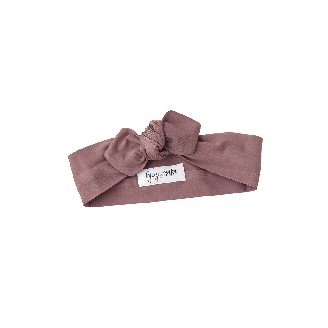 Mauve TOPKNOT HEADBAND - Gigi and Max