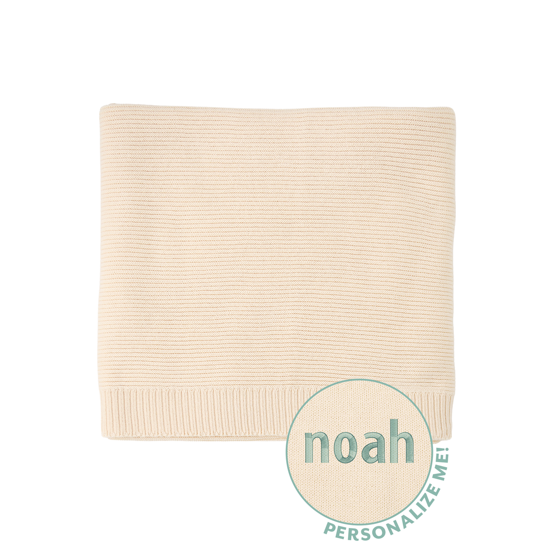 Oatmeal KNIT BLANKET - Gigi and Max