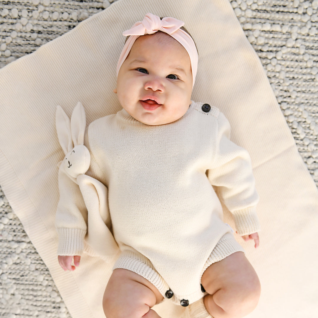 Oatmeal KNIT BUNNY LOVEY - Gigi and Max
