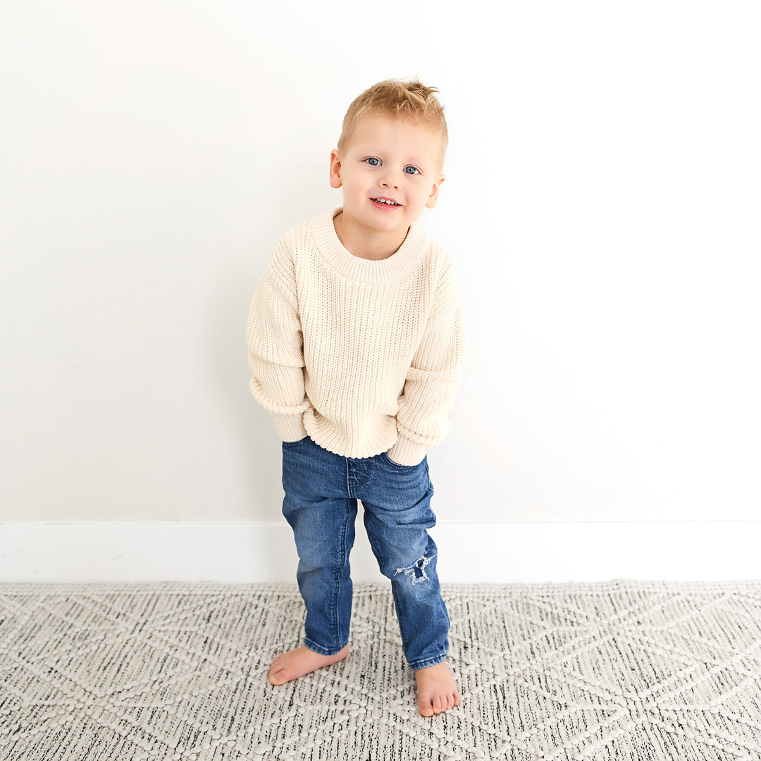 Oatmeal SWEATER - Gigi and Max