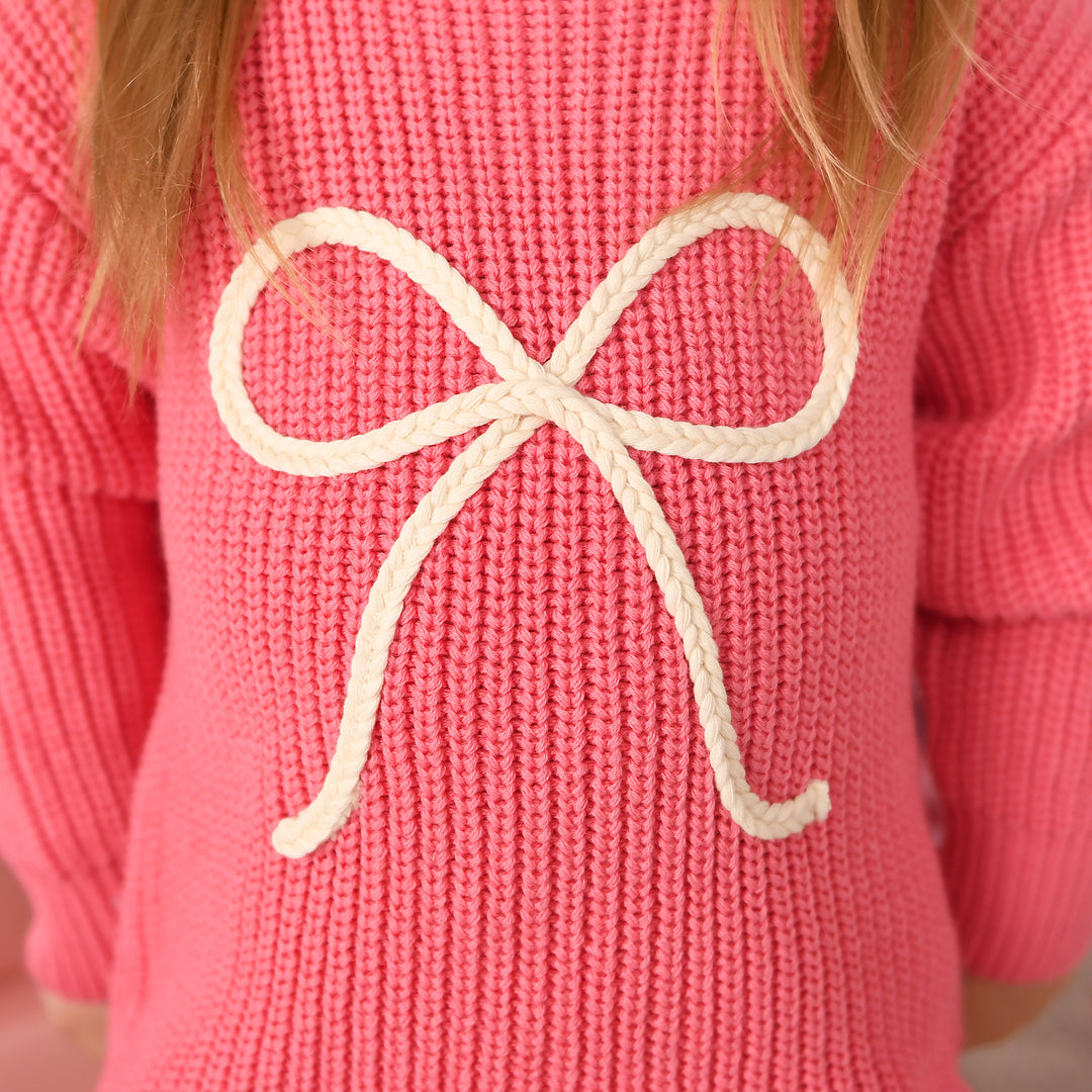 Pink Bow SWEATER - Gigi and Max