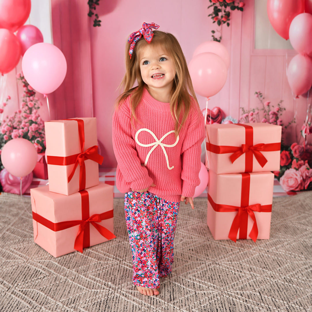 Pink Bow SWEATER - Gigi and Max