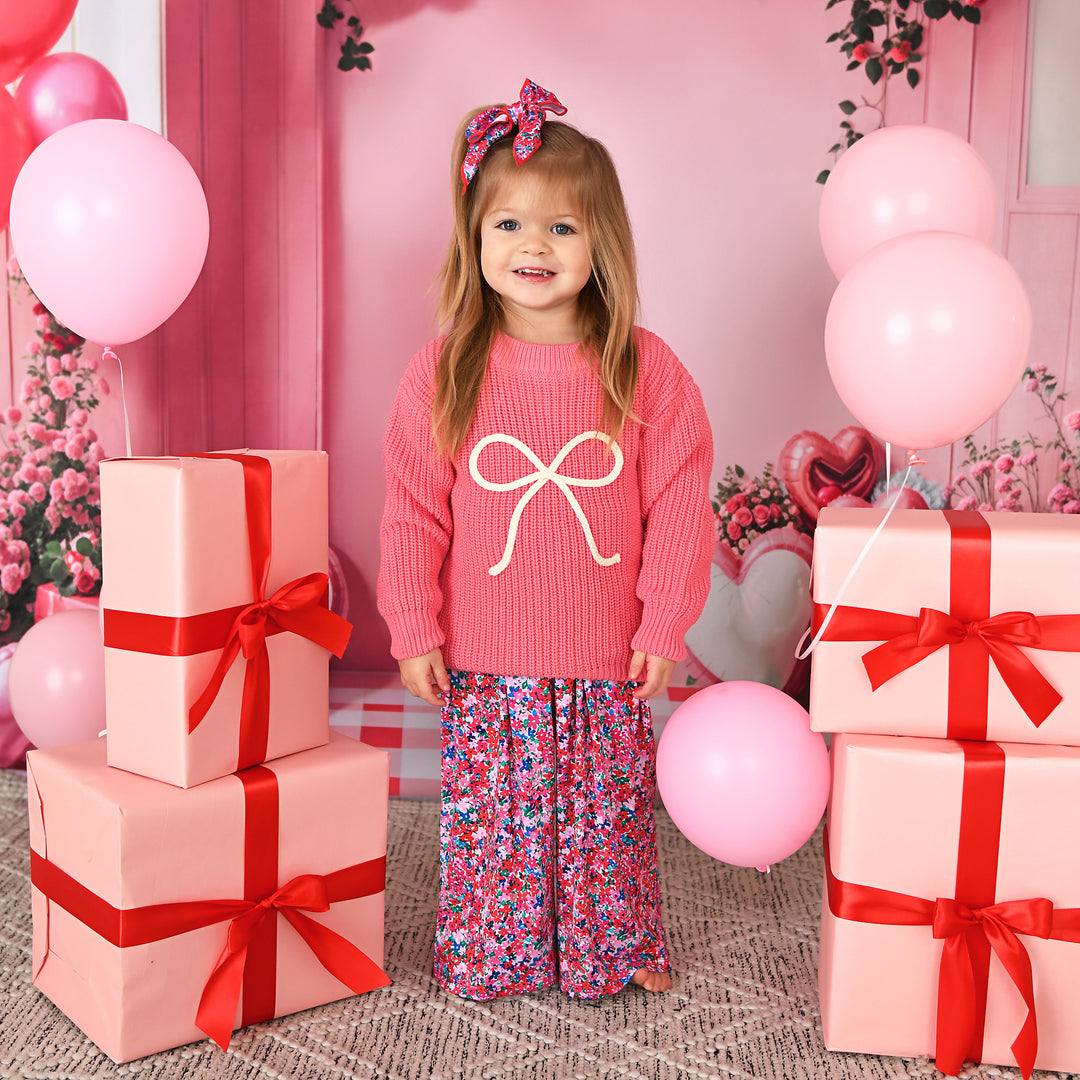Pink Bow SWEATER - Gigi and Max