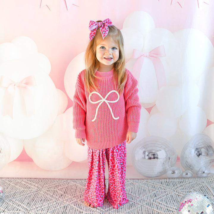 Pink Bow SWEATER - Gigi and Max