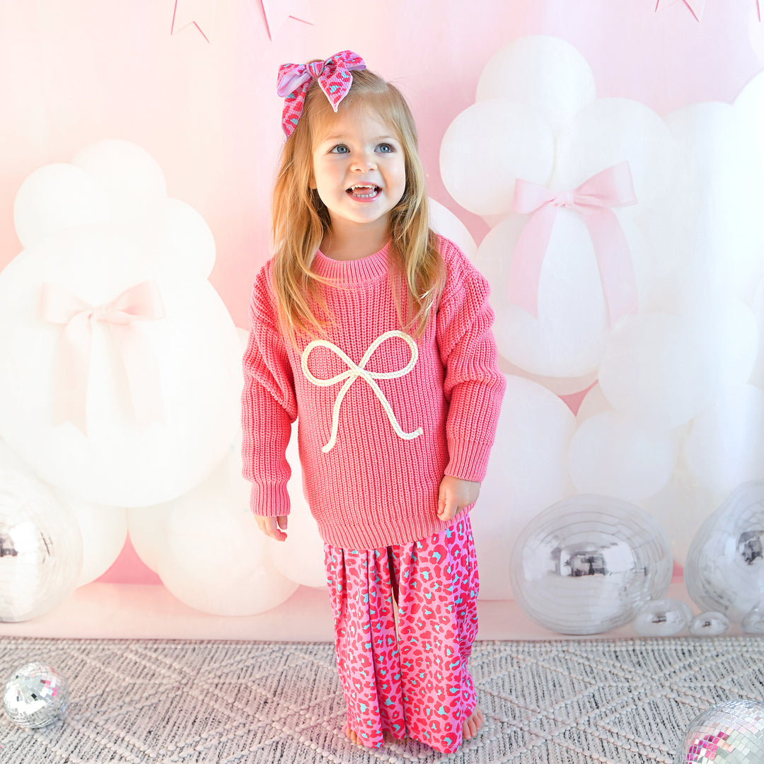 Pink Bow SWEATER - Gigi and Max